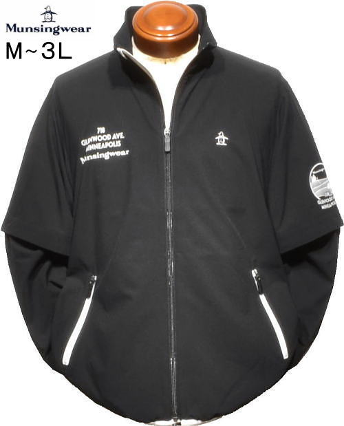 マンシングウェア】中綿ブルゾン ジャケット 3Lサイズ ロゴワッペン