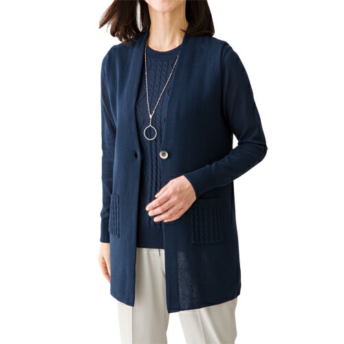 楽天市場】ベスト レディース 前開き 春夏 日本製 ミラノリブ編み