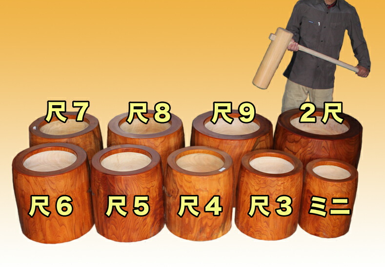 楽天市場】◎欅（ケヤキ）餅つき臼（うす） 尺7(φ51)臼・・・3升用