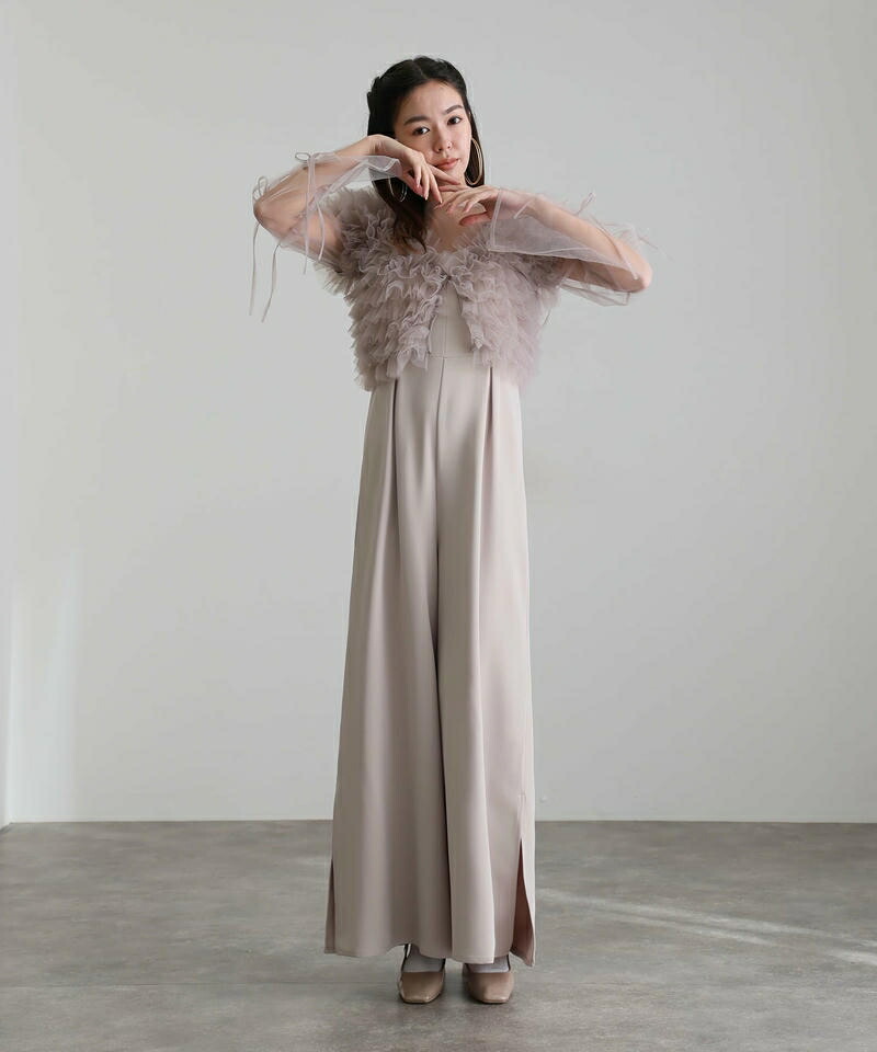 楽天市場】3点セット フリルボレロ オールインワン パンツドレス 結婚