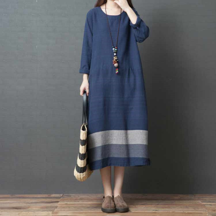 ダークブルー長袖ロングワンピース 新品 楽天市場】ロングワンピース