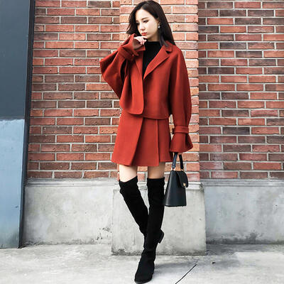 楽天市場】袖コンシャス セットアップ ジャケット スカート コート