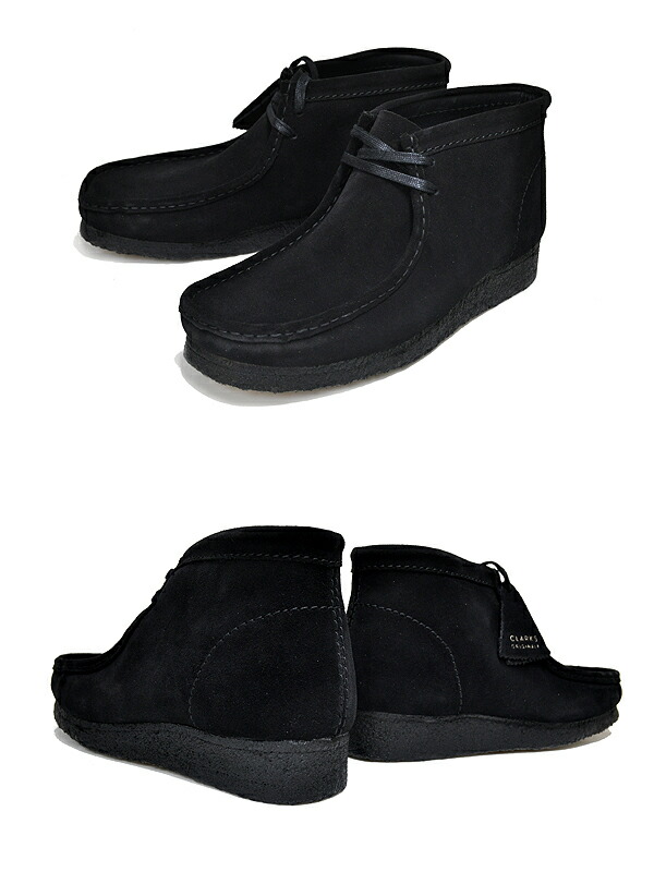 楽天市場】CLARKS WALLABEE BOOT BLACK SUEDE 26155517 クラークス