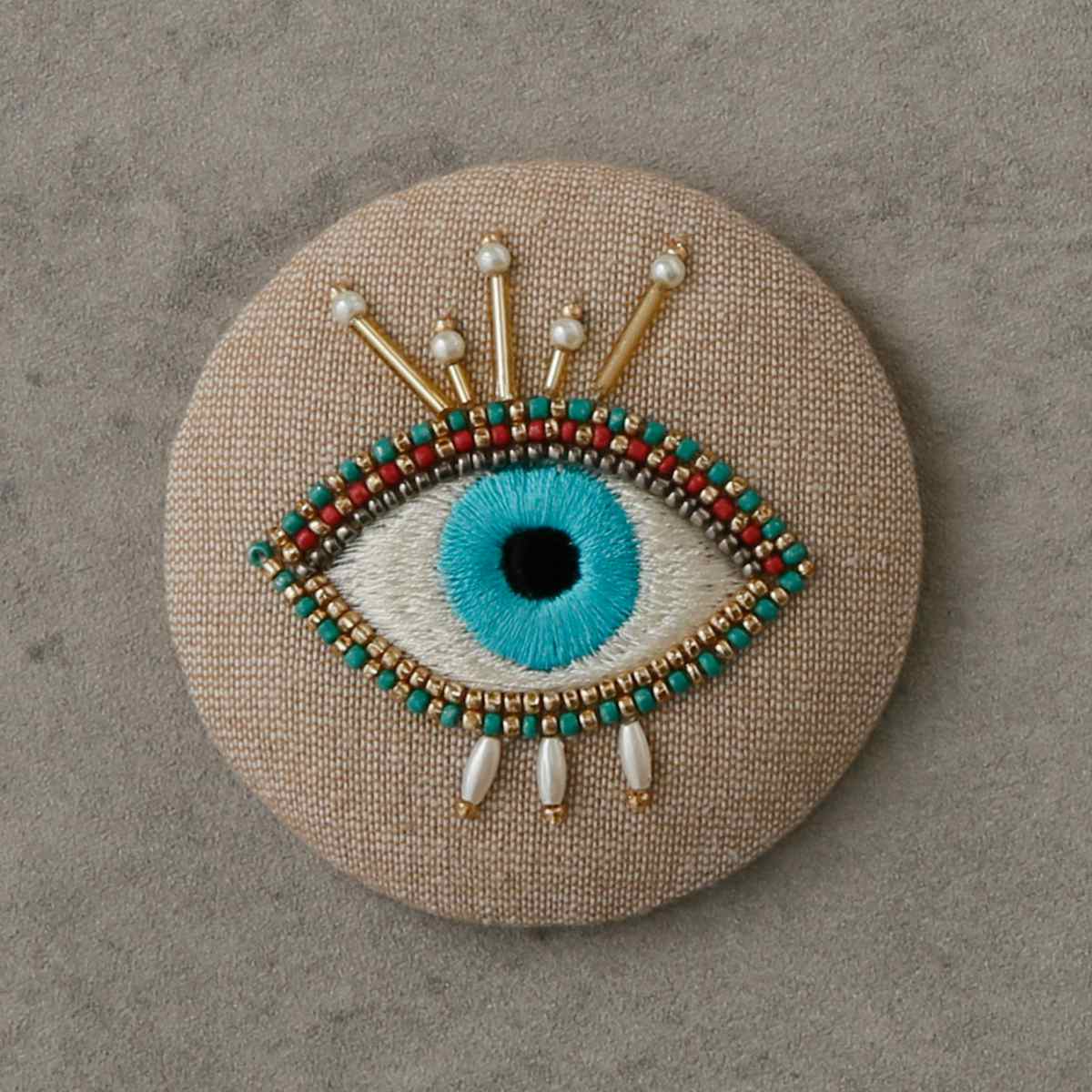 楽天市場】手鏡 イーブルアイミラー ビーズ 刺繍 コンパクト （ 携帯用