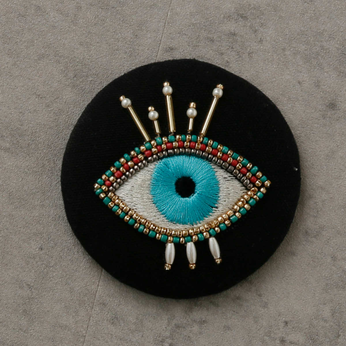 楽天市場】手鏡 イーブルアイミラー ビーズ 刺繍 コンパクト （ 携帯用