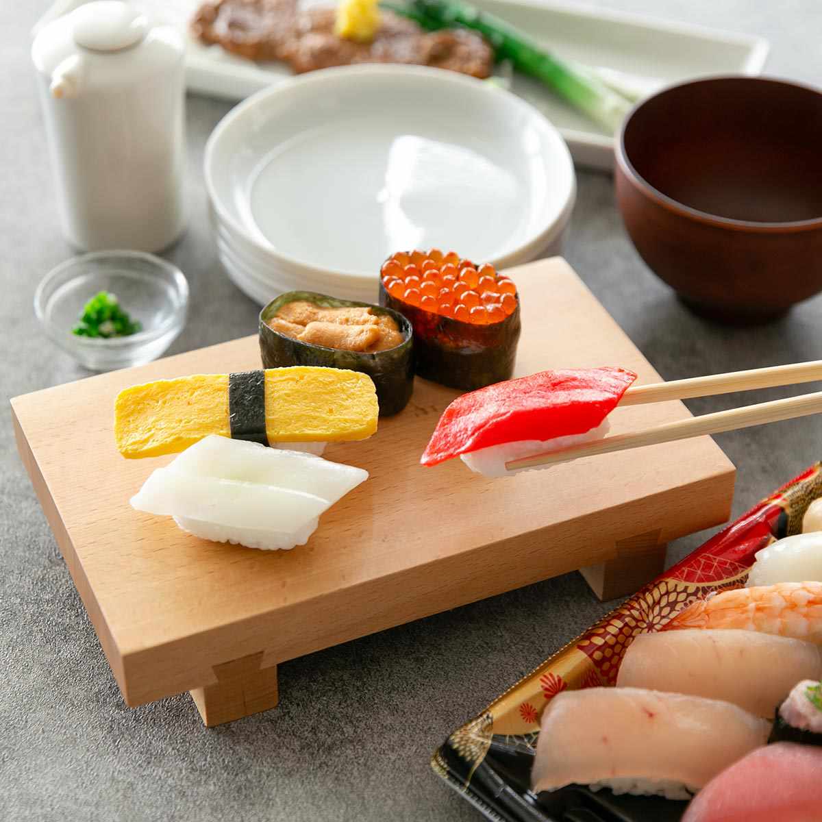 楽天市場】寿司下駄 L 22cm SUSHIGETA 天然木 （ 寿司盛り台 寿司ゲタ