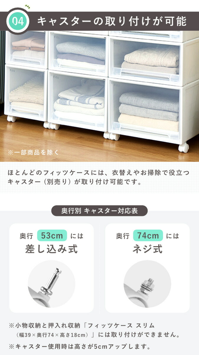 楽天市場】収納ケース Fits フィッツ フィッツケース ロング 引き出し