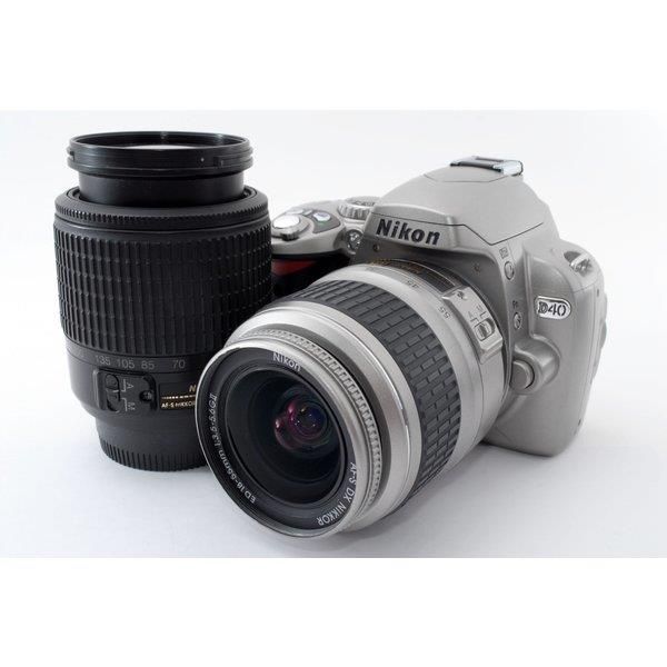 楽天市場】【中古】ニコン Nikon D40 ダブルズームセット シルバー 美