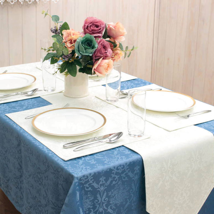 楽天市場】ジャカード織 撥水加工テーブルクロス 約140x240cm（長方形