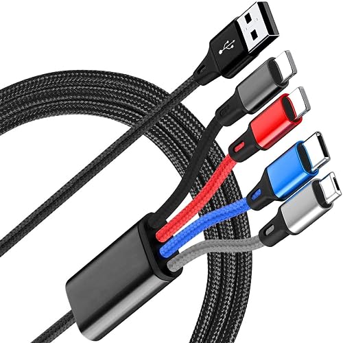 楽天市場】本セット/1.M 4in1 充電ケーブル3A急速充電 3in1一本四役