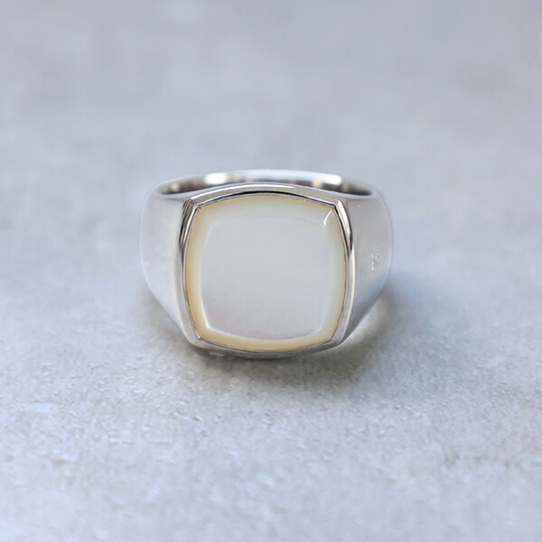 楽天市場】TOM WOOD トムウッド リング Cushion White Mother of Pearl