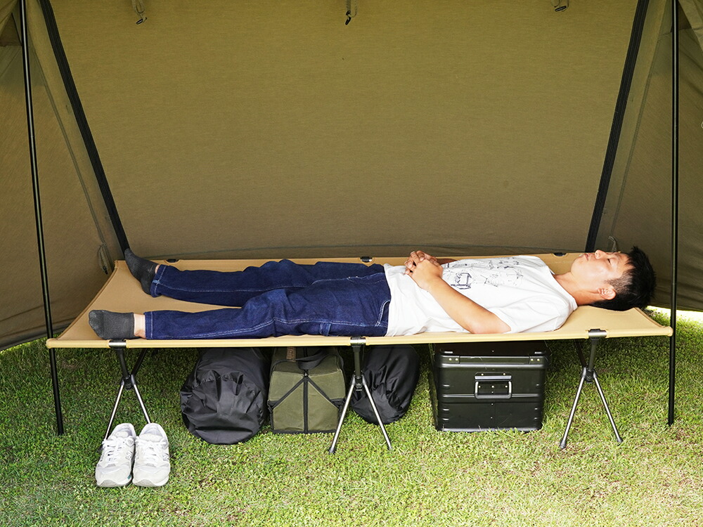 FUTUREFOX 2WAYワイドコット(カーキ) 予備カバー・予備脚付き