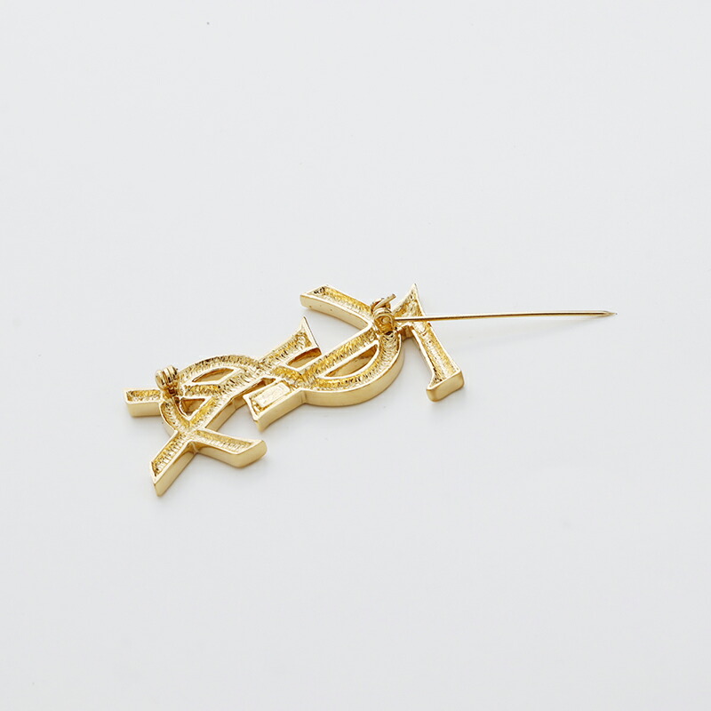 楽天市場】イヴ・サンローラン YVES SAINT LAURENT YSL ロゴ ブローチ