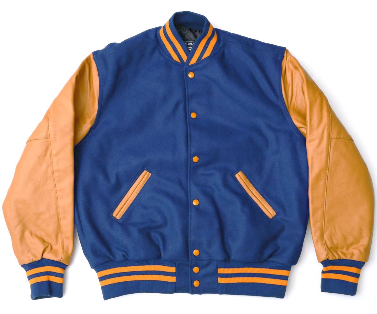 楽天市場】HOLLOWAY レザー/メルトン スタジャン 34色展開 ［VARSITY