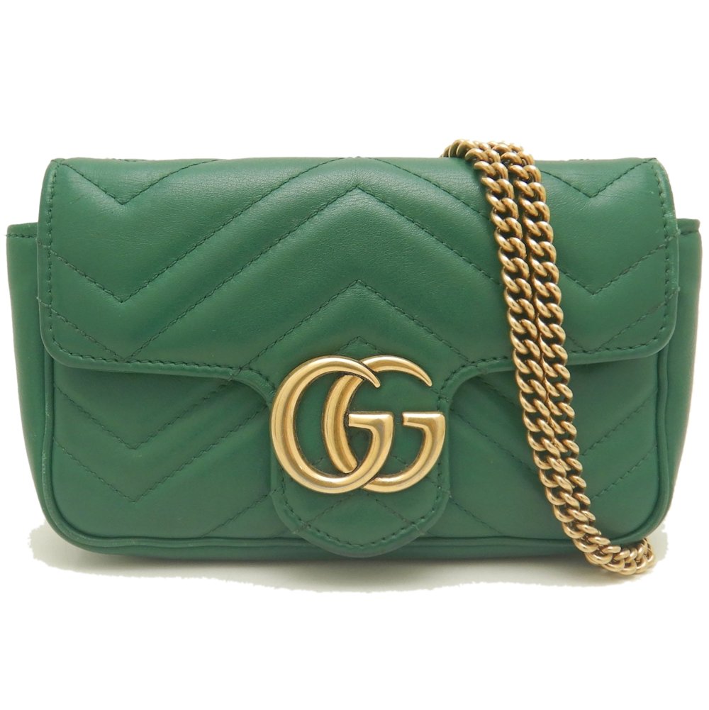 GUCCI ベルトバッグ グッチ GGマーモント ベルベット グリーン GUCCI