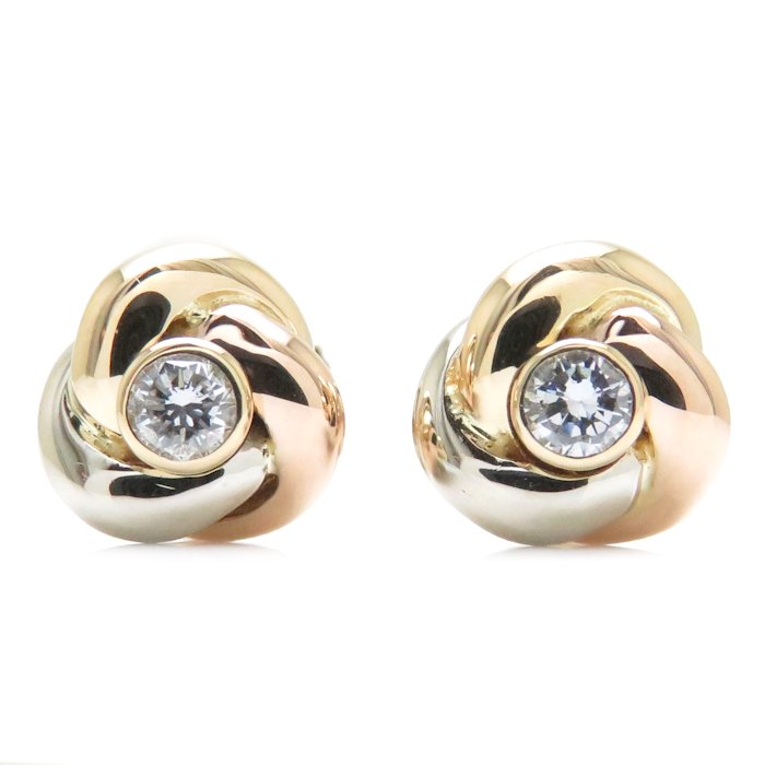 楽天市場】カルティエ Cartier トリニティ ピアス ダイヤモンド K18