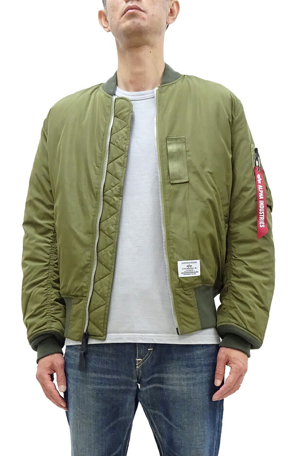 ALPHA INDUSTRIES MA-1ジャケット オリーブ色ALPHA アルファ MA-1