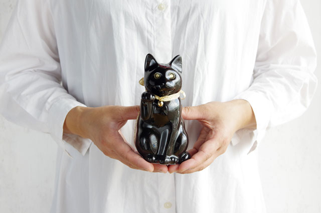 楽天市場】へそくりの招き猫 ブラック KataKoto Manekineko Bank 黒 黒