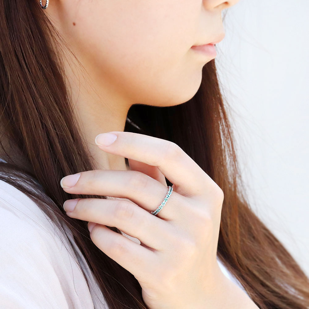 楽天市場】指輪 ハーフエタニティ アレキサンドライト 18k 18金