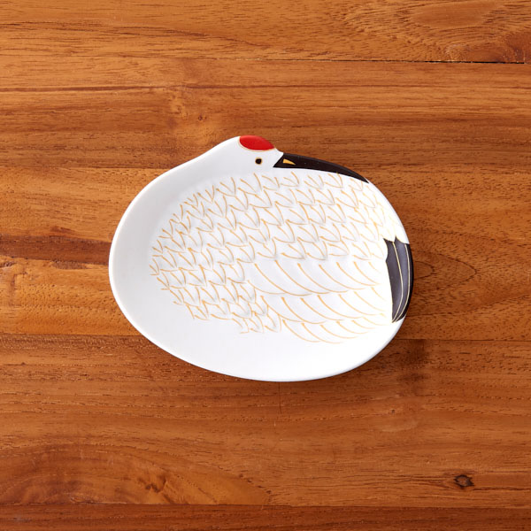 楽天市場】幸楽窯 錦 雪衣 金羽根 鶴形 銘々皿 / 有田焼 和食器 正月