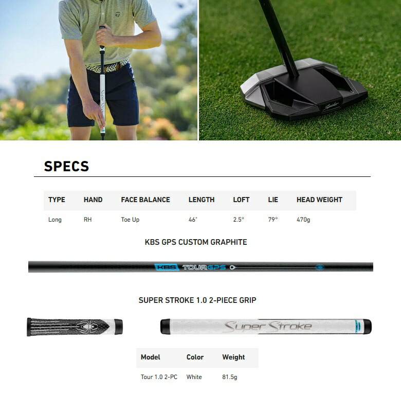 楽天市場】即納可！TaylorMade Spider ZT Long Putter テーラーメイド