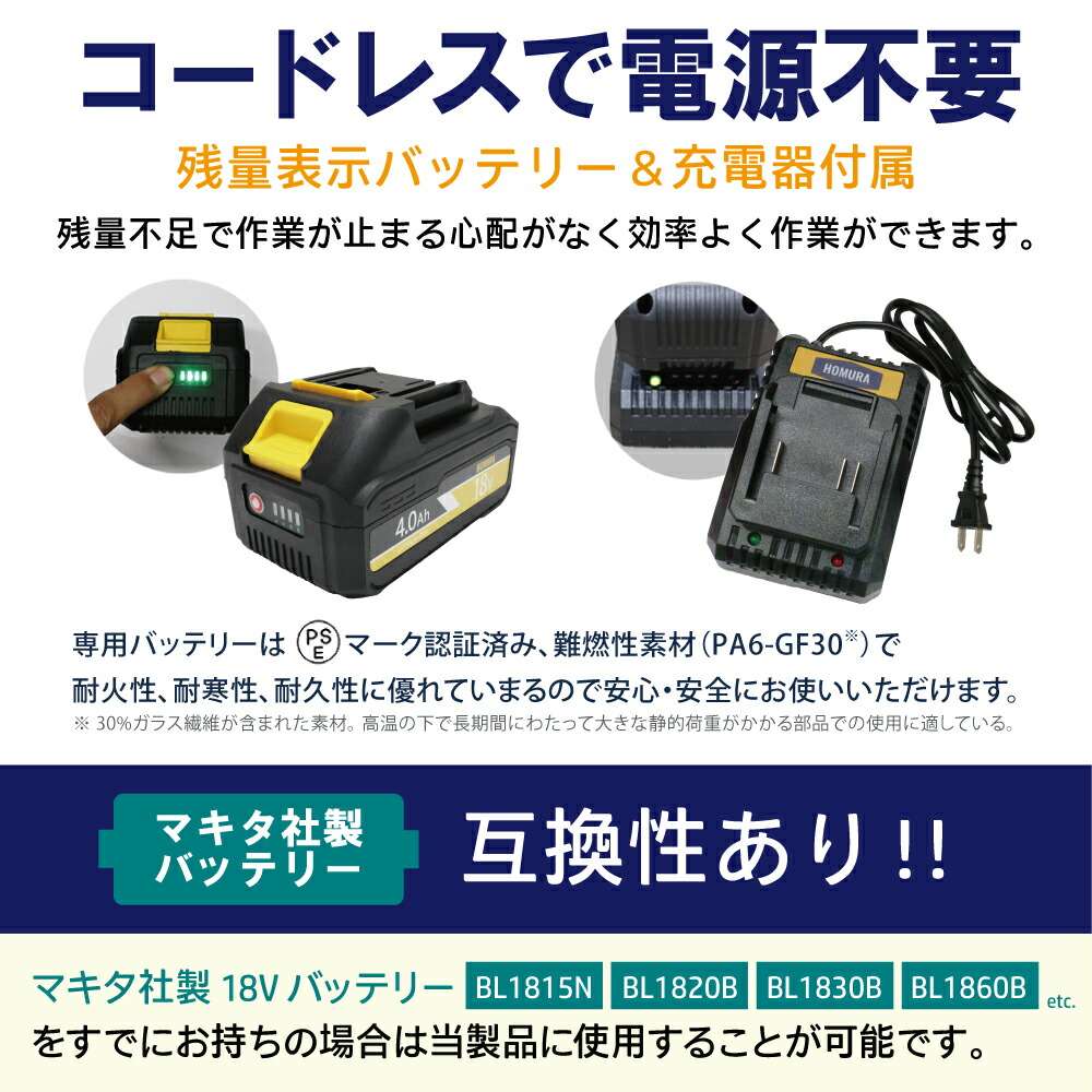 楽天市場】HOMURA 充電式 鉄筋カッター 工具 切断機 油圧式 ホムラ