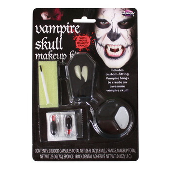 楽天市場】コスプレ 仮装 バンパイア 牙＆メイクアップセット スカル