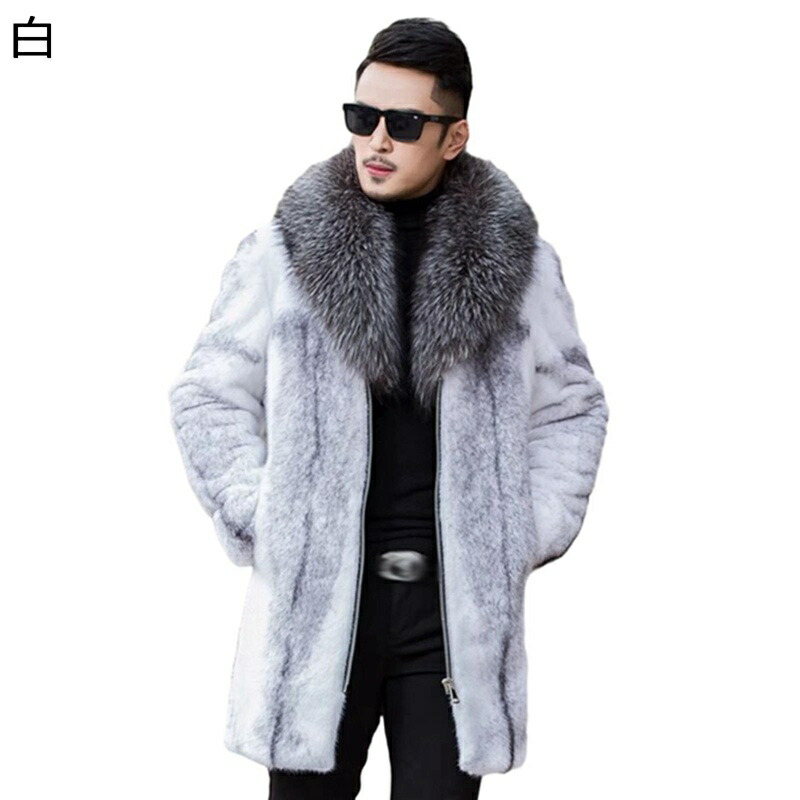 楽天市場】ファーコート メンズ ロングコート 大きいサイズ ファー襟