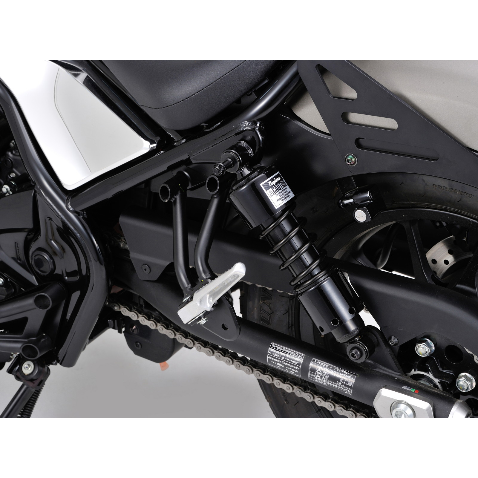 楽天市場】DAYTONA ローダウンリアショック 280mm ブラック SR400/500