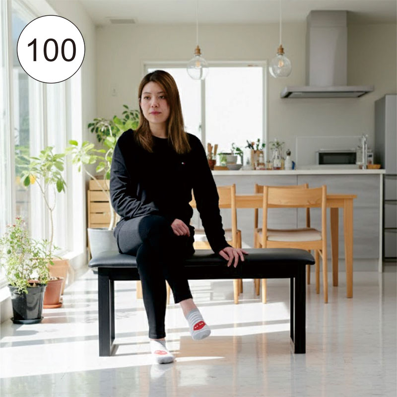 楽天市場】ダイニング ベンチチェア 2人 100cm 黒 木製 ベンチ