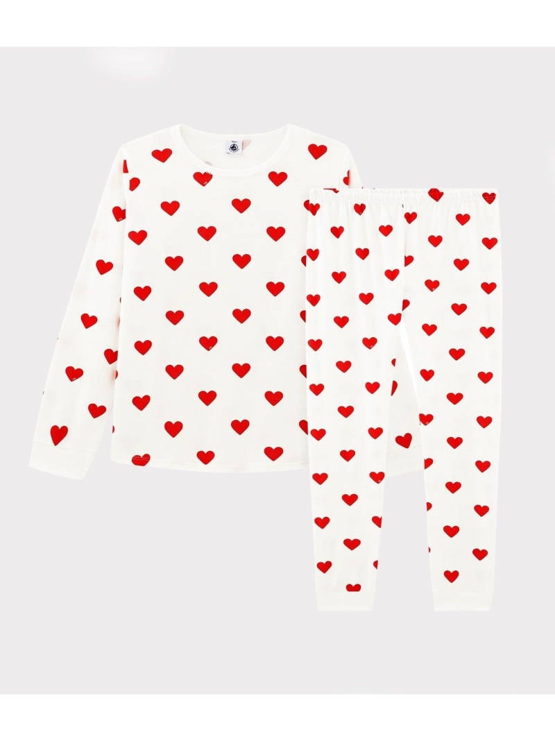 楽天市場】ハートプリント長袖パジャマ PETIT BATEAU プチバトー