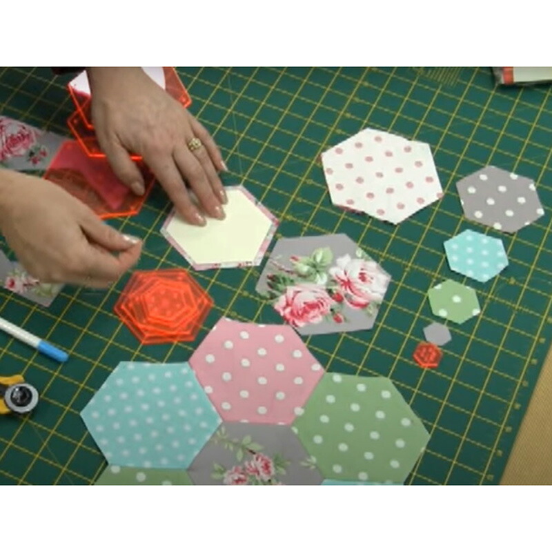 楽天市場】テンプレート（ピンク） ヘキサゴン（六角形）9個セット