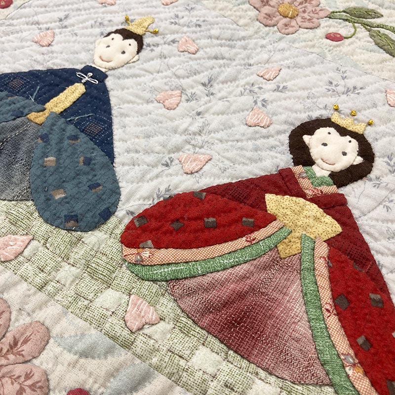楽天市場】お雛様と桃の花のタペストリー | キット パッチワーク