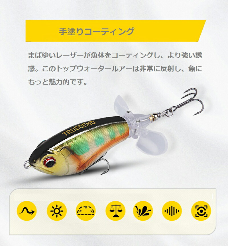 楽天市場】トップウォーター フィッシング ルアー 3点セット BKKフック
