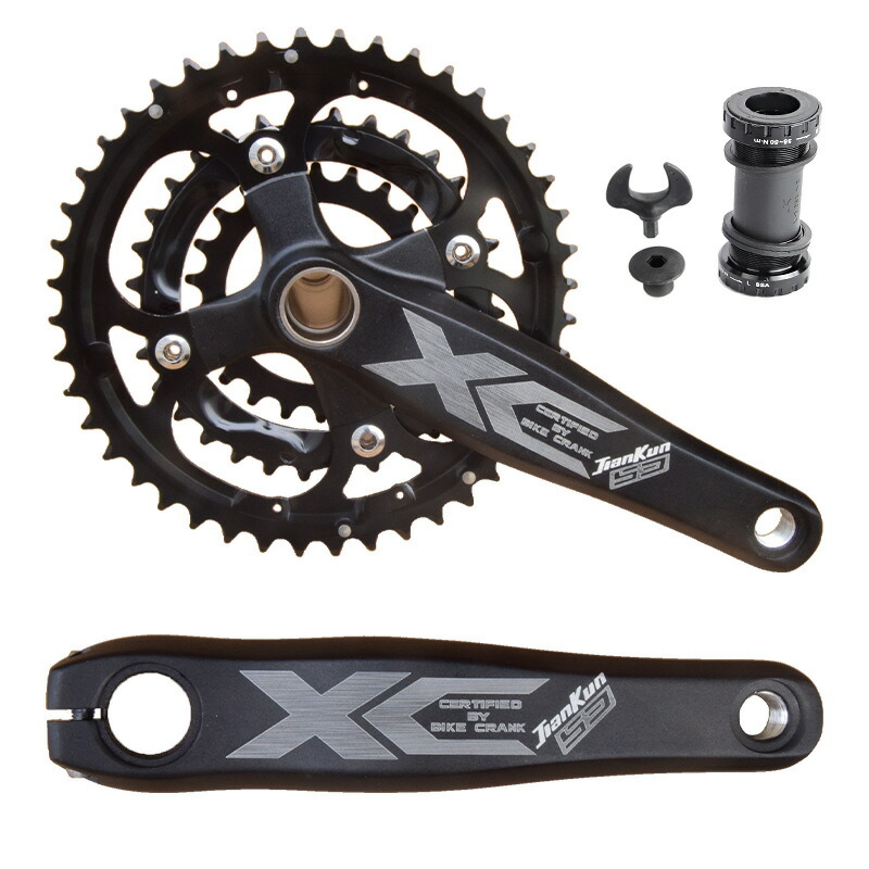 楽天市場】クランクセット MTB用 一体型中空 22-32-44T 27速 BCD104mm