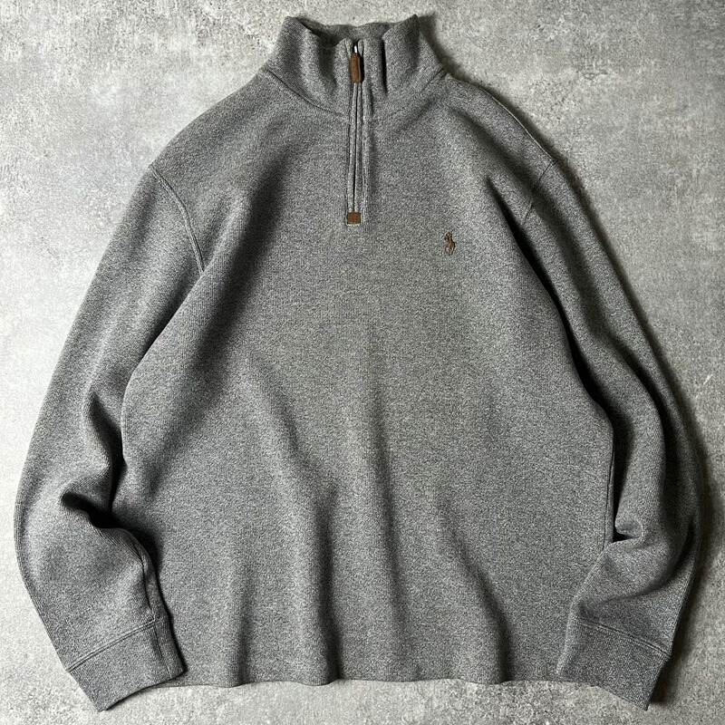 楽天市場】POLO RALPH LAUREN ハーフジップ プルオーバー リブ編み