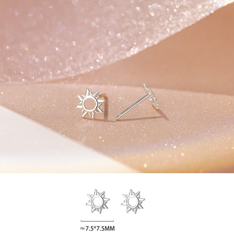 楽天市場】【太陽モチーフのシルバーピアス】 シルバー925 ピアス 太陽