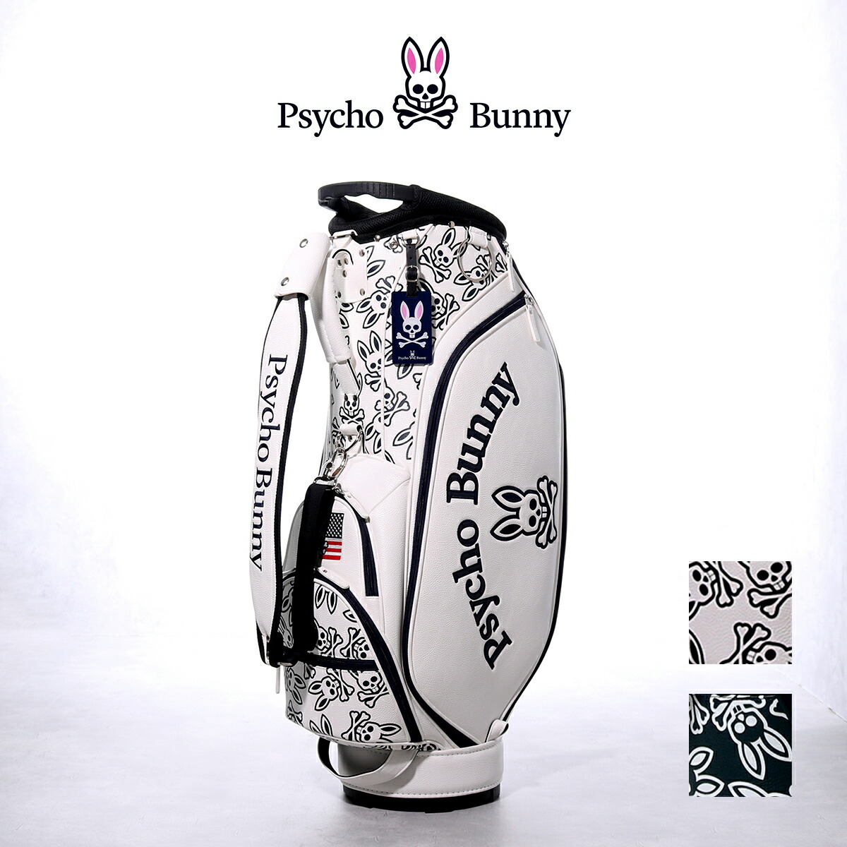Psycho Bunny☆サイコバニー☆9.0型☆良品☆カート(WH×マルチ) Psycho