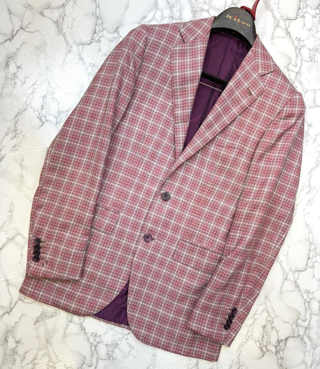 新品 美品 Kitonキートン カシミア100% ジャケット ギンガムチェック