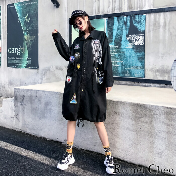 楽天市場】RomelCheo スタッズ ワッペン ミリタリー コート モッズ 鋲