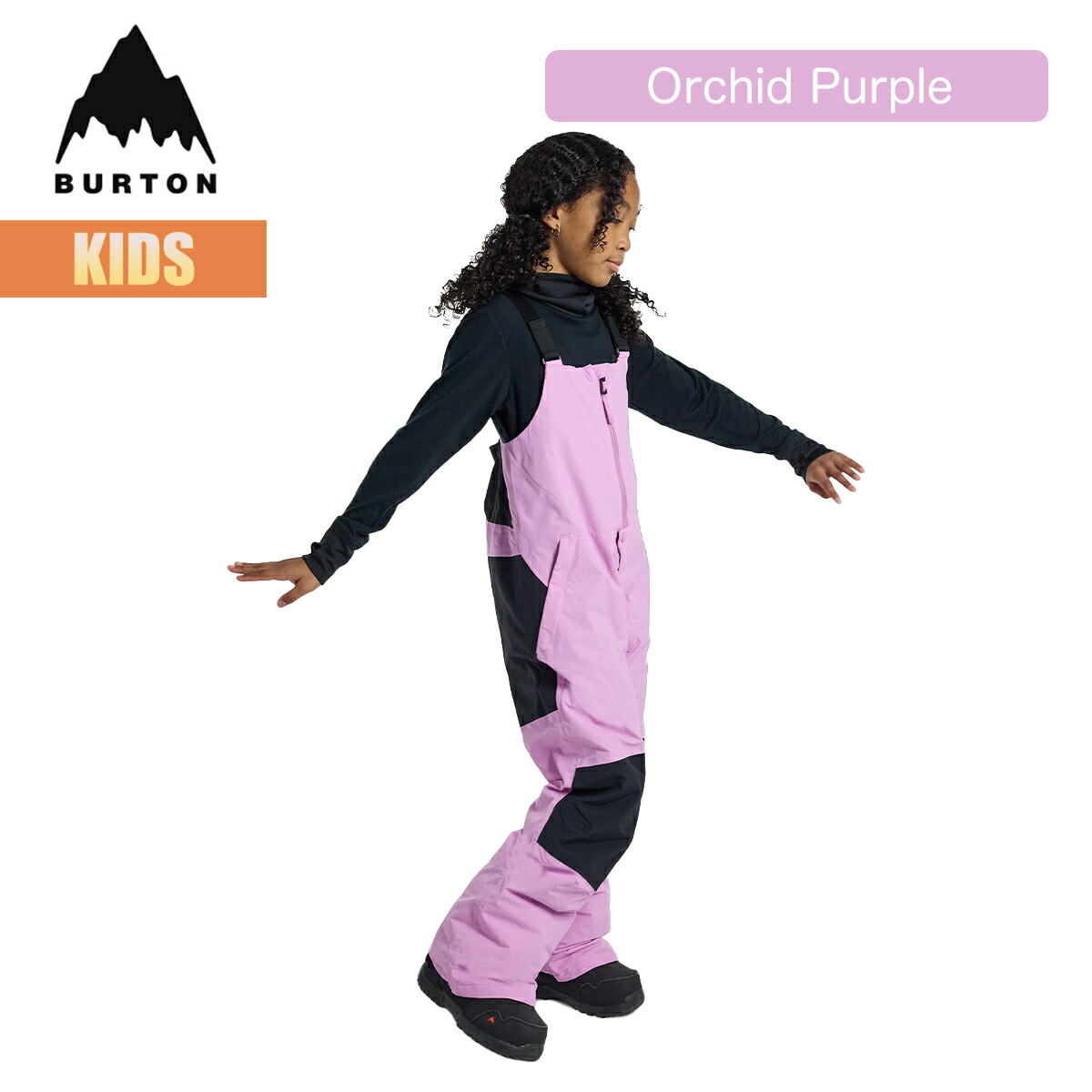 95cm】 BURTON キッズ スノーボードウエア 上下 3T ビブパンツ Burton
