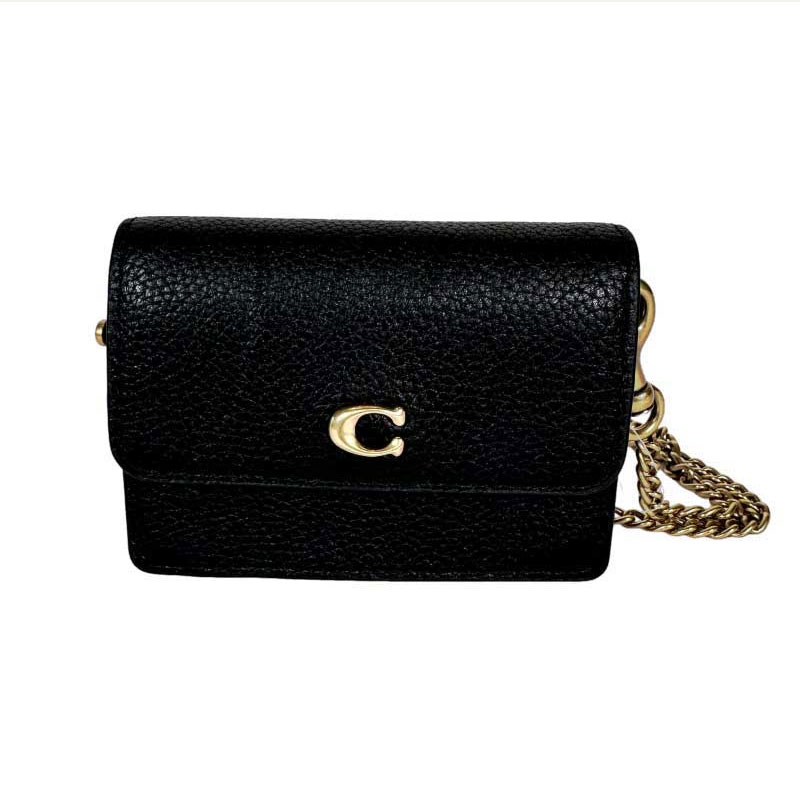 楽天市場】COACH コーチ Polished Pebbled Leather Half Flap Card