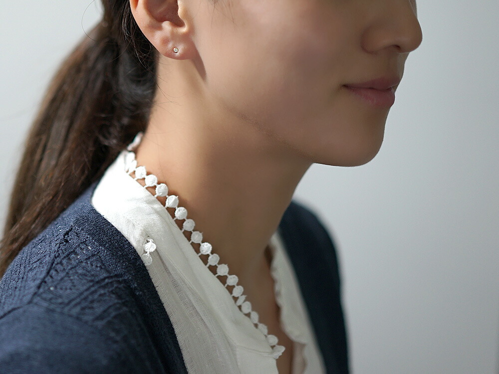 楽天市場】K18 ダイヤモンド スタッド ピアス 0.04ct(H/SIクラス