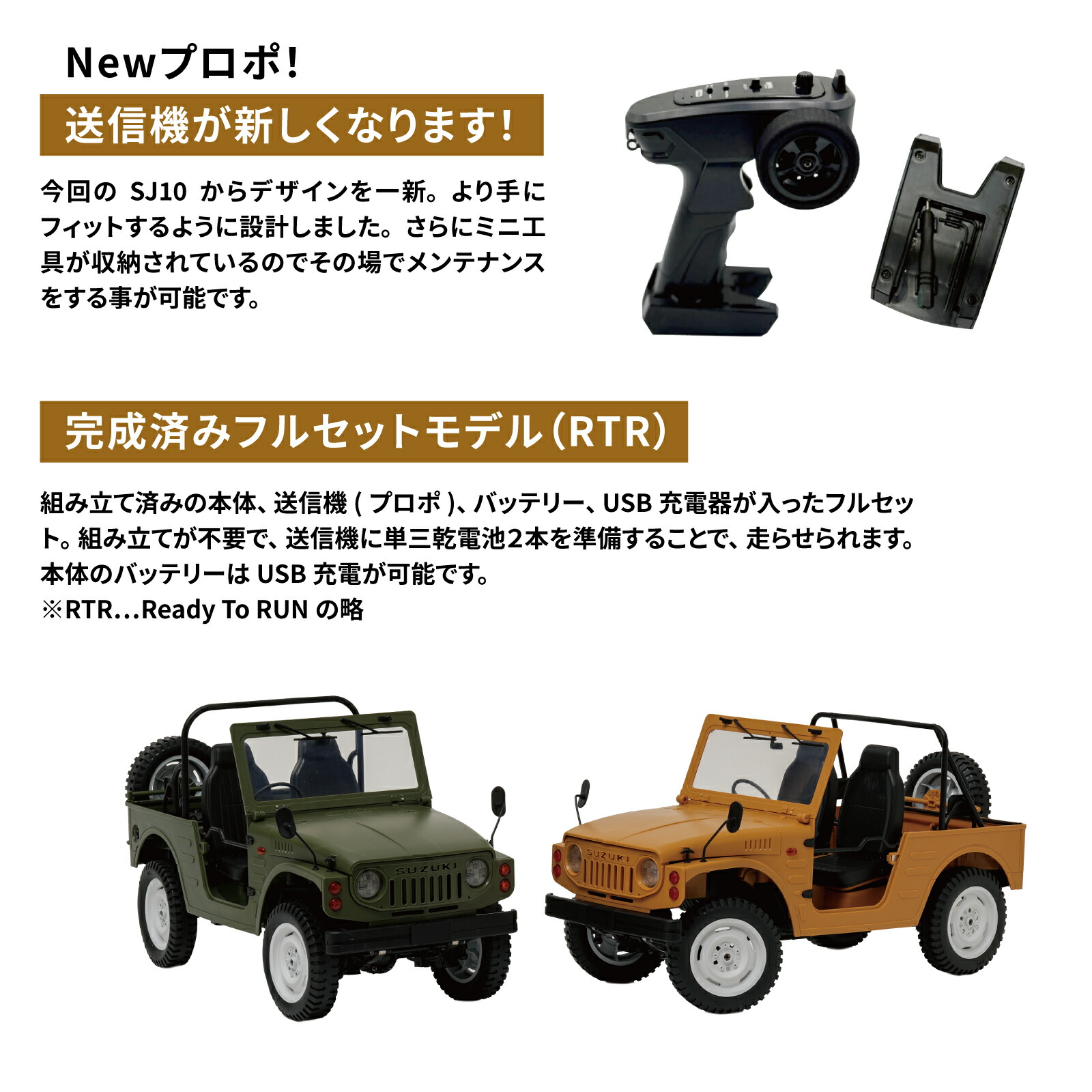 楽天市場】WPL JAPAN アウトドアラジコン スズキ ジムニー(SJ10 1型) 1