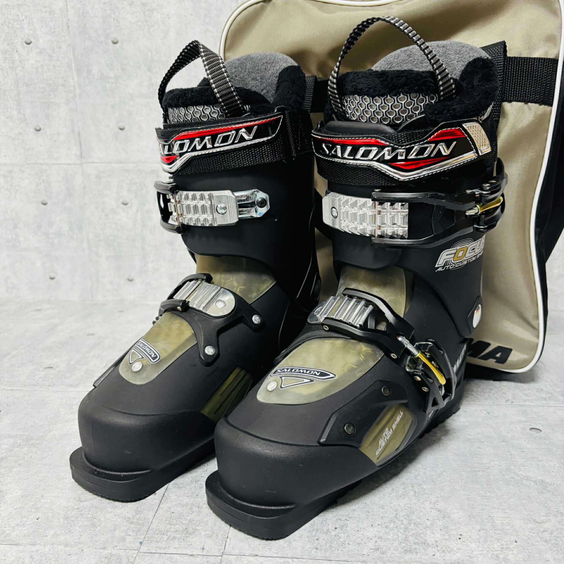 SALOMON FOCUS】スキー ブーツ 26.5サイズ ブラック/イエロー 楽天市場