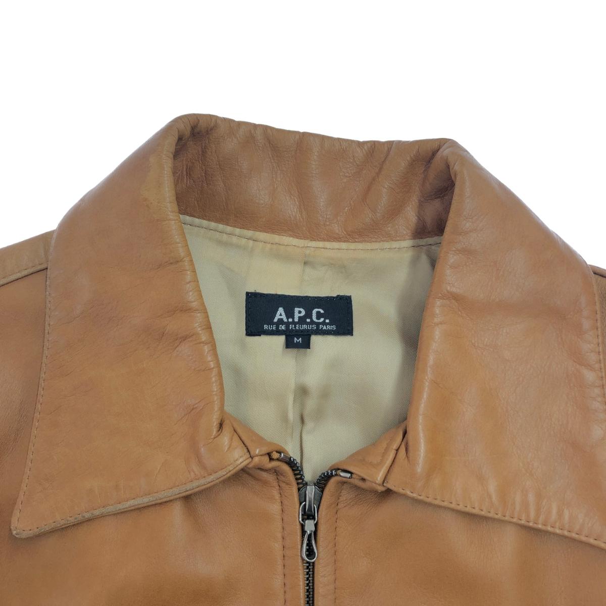 楽天市場】A.P.C. アーペーセー シングル レザージャケット サイズ:M