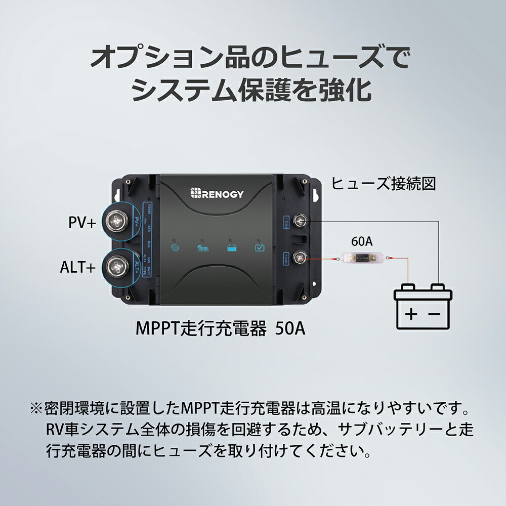 楽天市場】RENOGY 12V 50A DC - DC 走行充電器 MPPTチャージャー内蔵