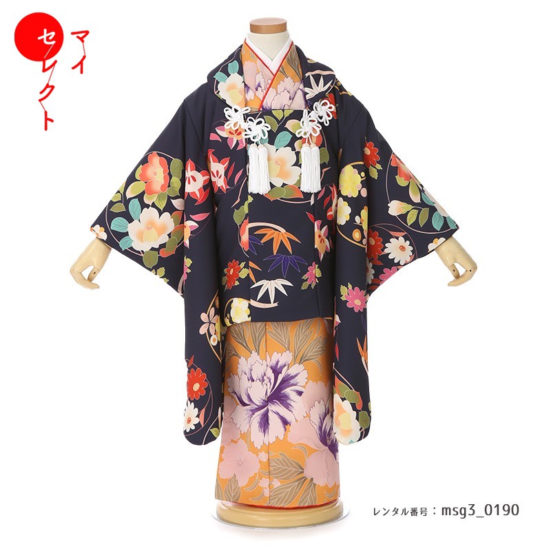 楽天市場】【レンタル】 身長85cm〜100cm 七五三 着物 3歳女の子 [被布