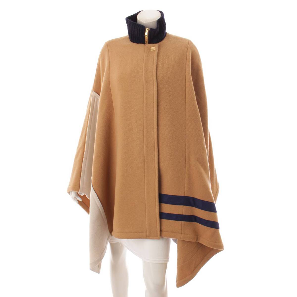 完売品 美品 クラネ CLANE ケープコート ポンチョ ベージュ キャメル