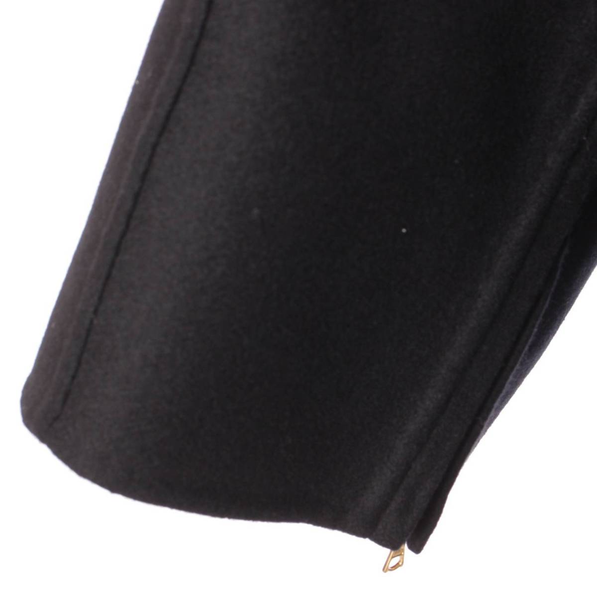 BLAMINK/フーデッドコート/size36/黒/ポンチョ/ダブルフェイス BLAMINK